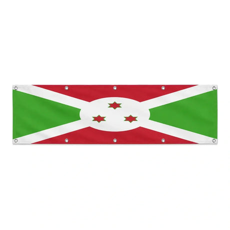 Drapeau du Burundi grand format XL en polyester avec dix œillets