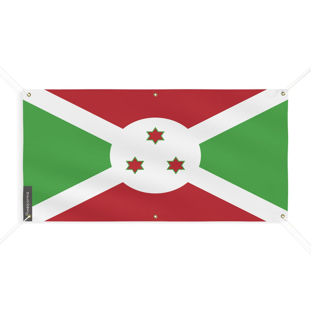 Drapeau du Burundi 6 Oeillets en plusieurs tailles - Pixelforma