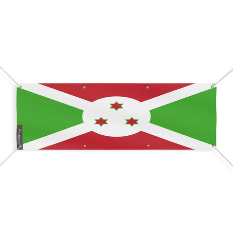 Drapeau du Burundi 8 Oeillets en Plusieurs Tailles (L) - Pixelforma 