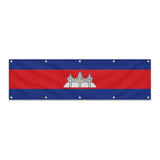 Drapeau du Cambodge grand format XL en polyester avec dix œillets