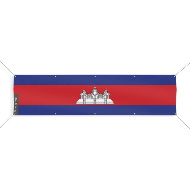 Drapeau du Cambodge 10 Oeillets en plusieurs tailles - Pixelforma 