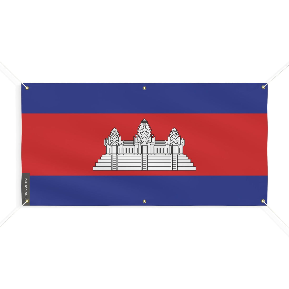 Drapeau du Cambodge 6 Oeillets en plusieurs tailles - Pixelforma 