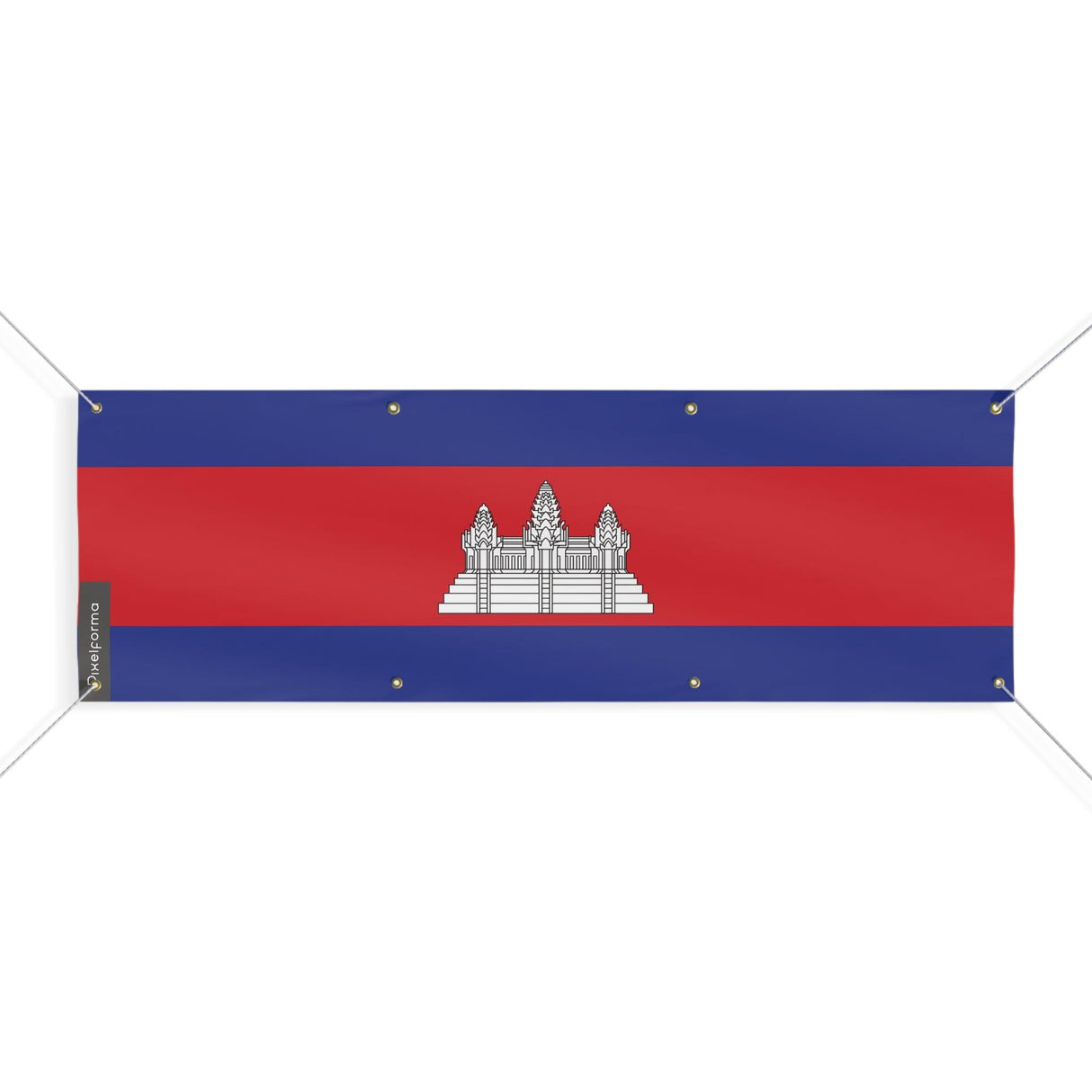 Drapeau du Cambodge 8 Oeillets en plusieurs tailles - Pixelforma 