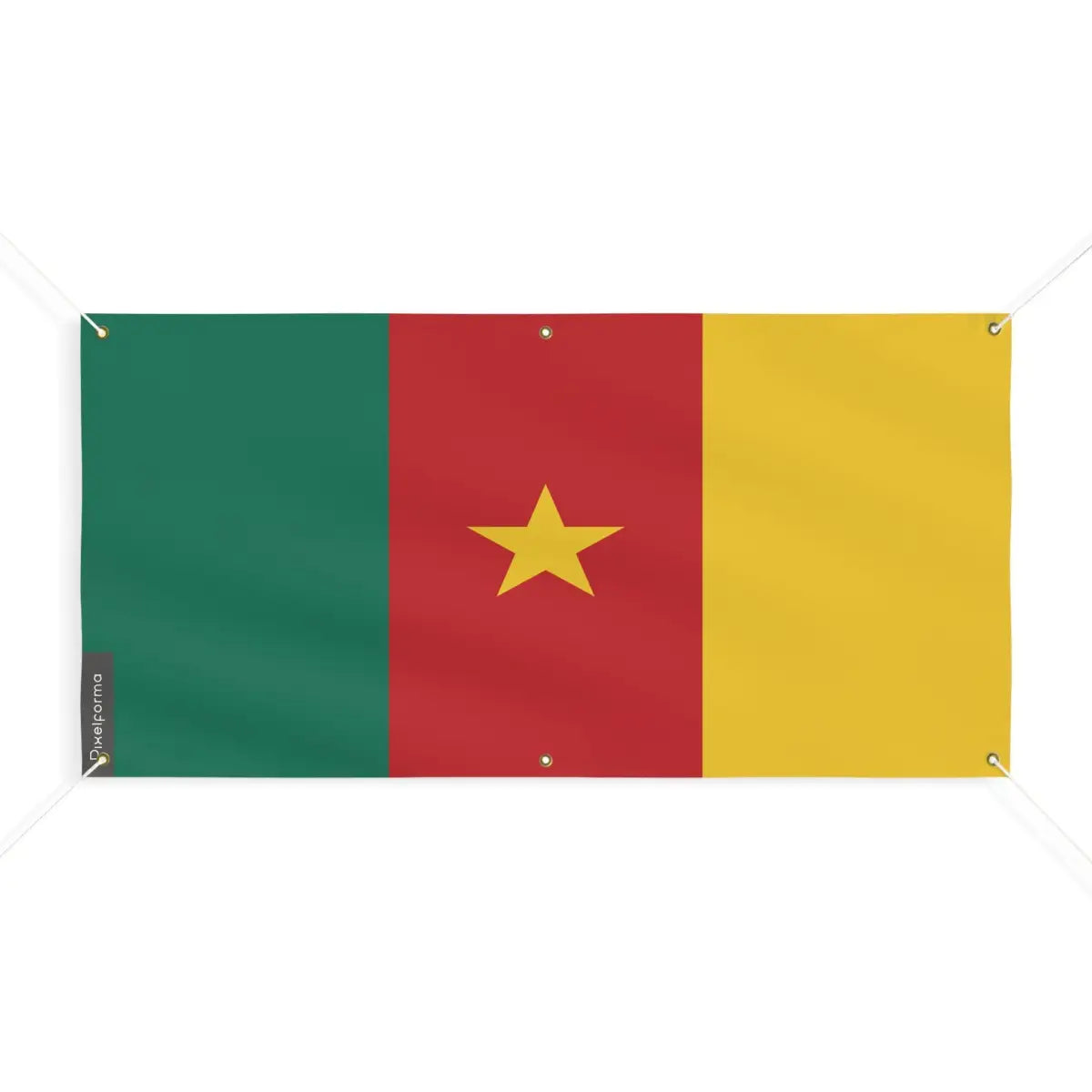 Drapeau du Cameroun 6 Oeillets en Plusieurs Tailles (M) - Pixelforma 