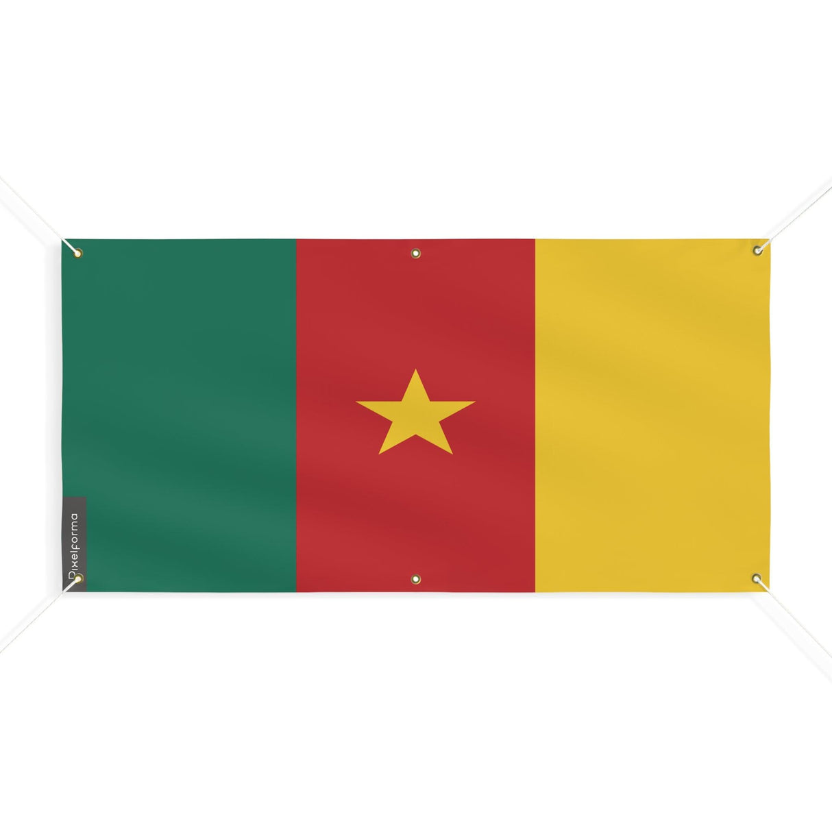 Drapeau du Cameroun 6 Oeillets en plusieurs tailles - Pixelforma 