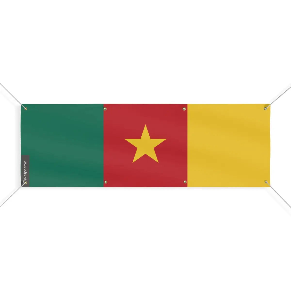 Drapeau du Cameroun 8 Oeillets en Plusieurs Tailles (L) - Pixelforma 