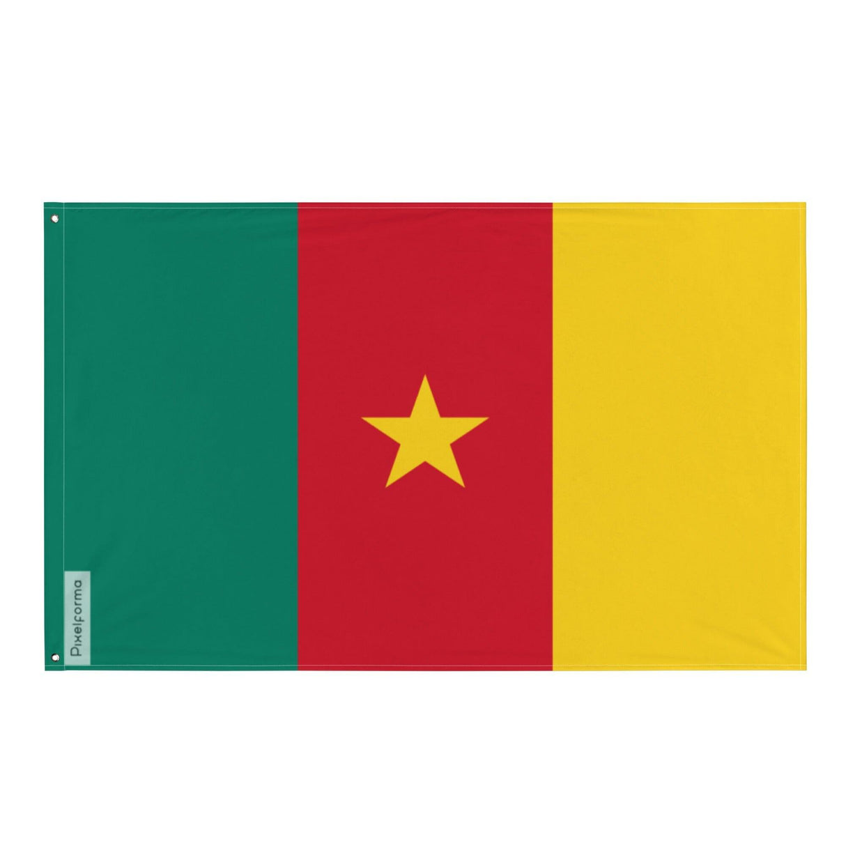 Drapeau du Cameroun en plusieurs tailles 100 % polyester Imprimer avec Double ourlet - Pixelforma