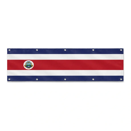 Drapeau du Costa Rica grand format XL en polyester avec dix œillets