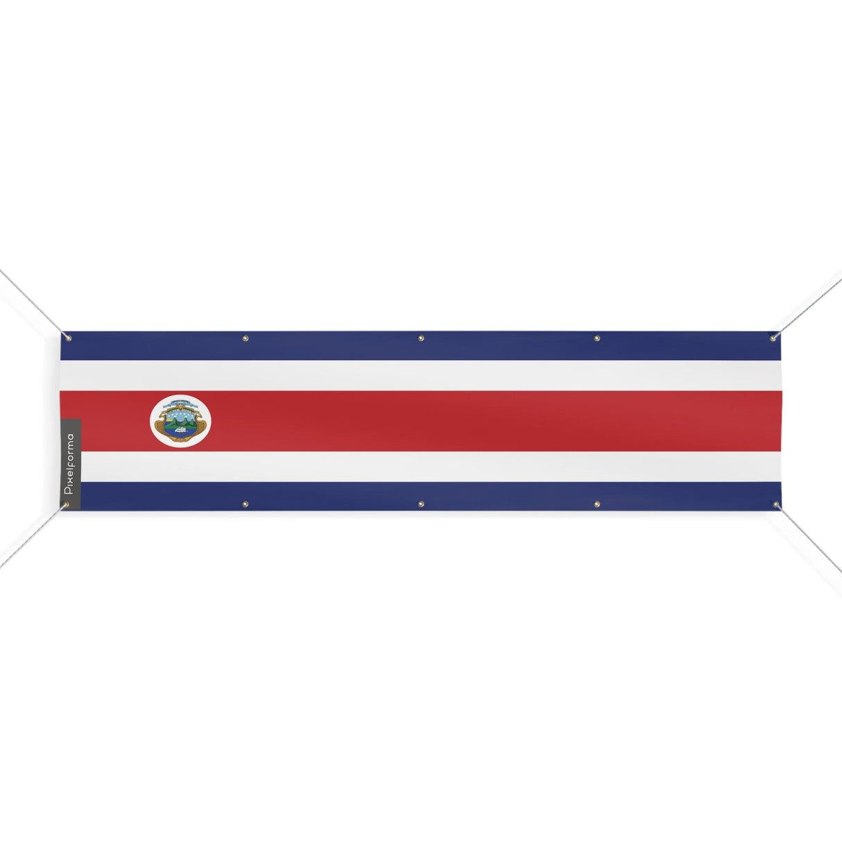 Drapeau du Costa Rica 10 Oeillets en plusieurs tailles - Pixelforma 