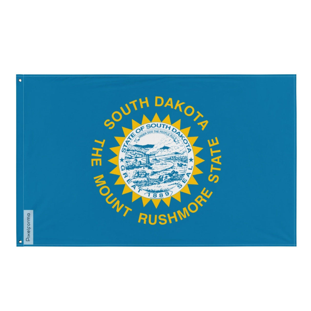 Drapeau du Dakota du Sud en plusieurs tailles 100 % polyester Imprimer avec Double ourlet - Pixelforma 