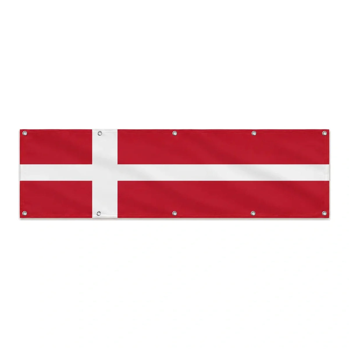 Drapeau du Danemark grand format XL en polyester avec dix œillets