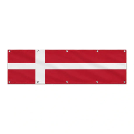Drapeau du Danemark grand format XL en polyester avec dix œillets
