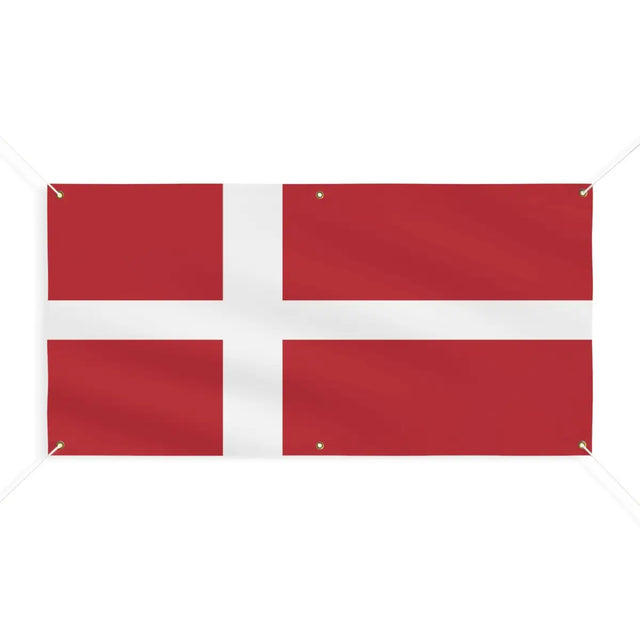Drapeau du danemark 6 oeillets en plusieurs tailles (m) - pixelforma