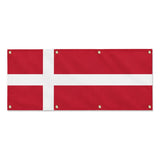 Drapeau danemark polyester résistant avec 8 œillets