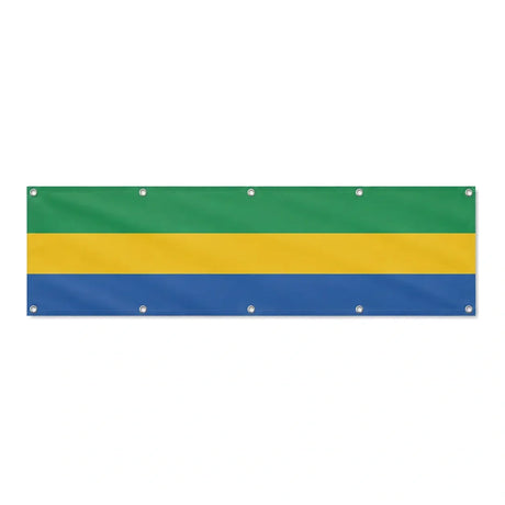 Drapeau du Gabon grand format XL en polyester avec dix œillets