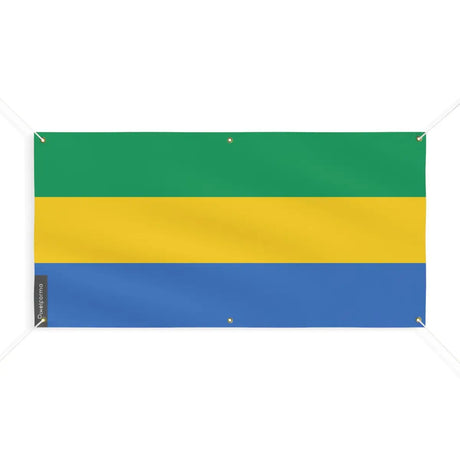 Drapeau du gabon 6 oeillets en plusieurs tailles (m) - pixelforma