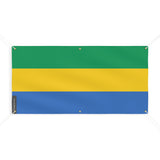 Drapeau du Gabon 6 Oeillets en plusieurs tailles - Pixelforma 