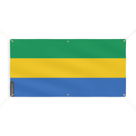 Drapeau du Gabon 6 Oeillets en plusieurs tailles - Pixelforma 