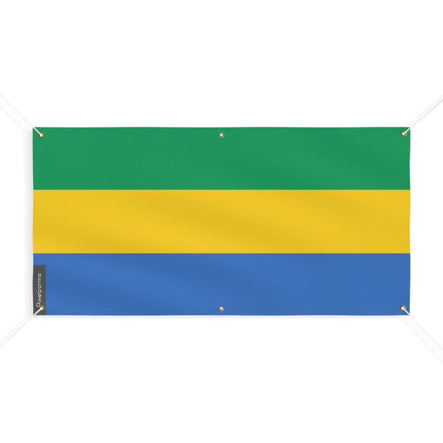 Drapeau du Gabon 6 Oeillets en plusieurs tailles - Pixelforma 