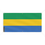 Drapeau du Gabon 6 Oeillets en plusieurs tailles - Pixelforma