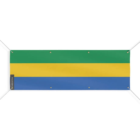 Drapeau du Gabon 8 Oeillets en Plusieurs Tailles (L) - Pixelforma 