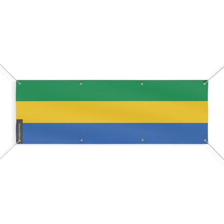 Drapeau du Gabon 8 Oeillets en plusieurs tailles - Pixelforma 