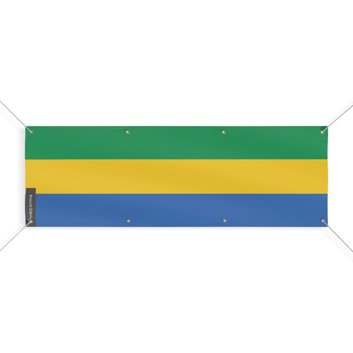 Drapeau du Gabon 8 Oeillets en plusieurs tailles - Pixelforma