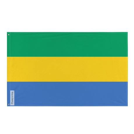 Drapeau du Gabon en plusieurs tailles 100 % polyester Imprimer avec Double ourlet - Pixelforma