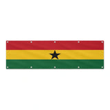Drapeau du Ghana grand format XL en polyester avec dix œillets