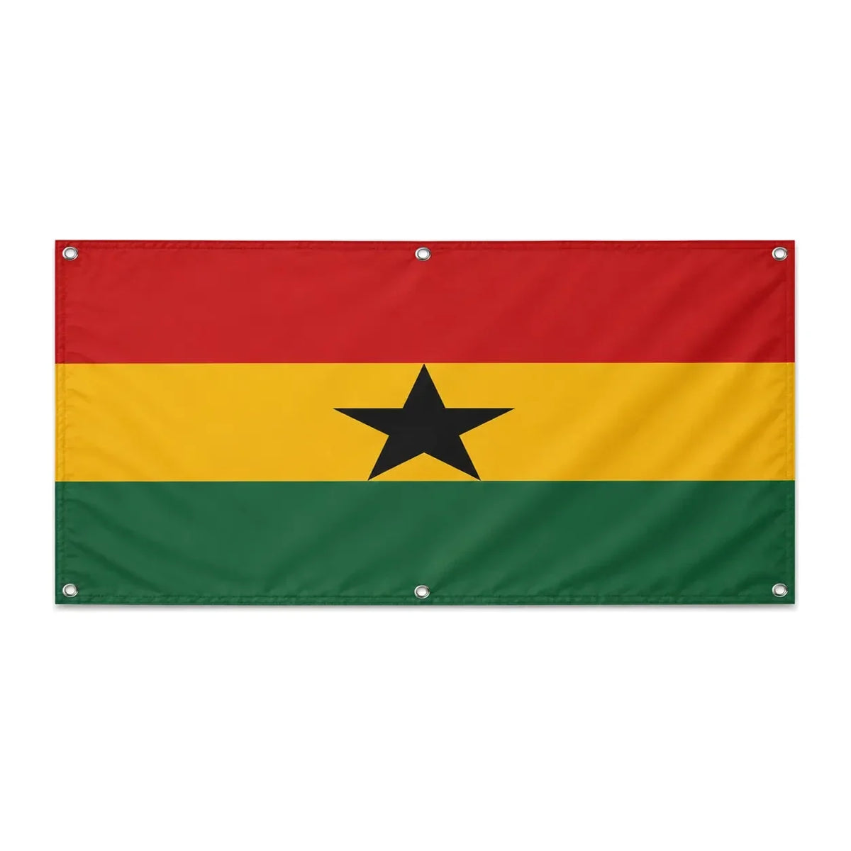 Drapeau ghana polyester résistant aux intempéries œillets