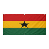 Drapeau ghana polyester résistant aux intempéries œillets