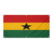 Drapeau ghana polyester résistant aux intempéries œillets
