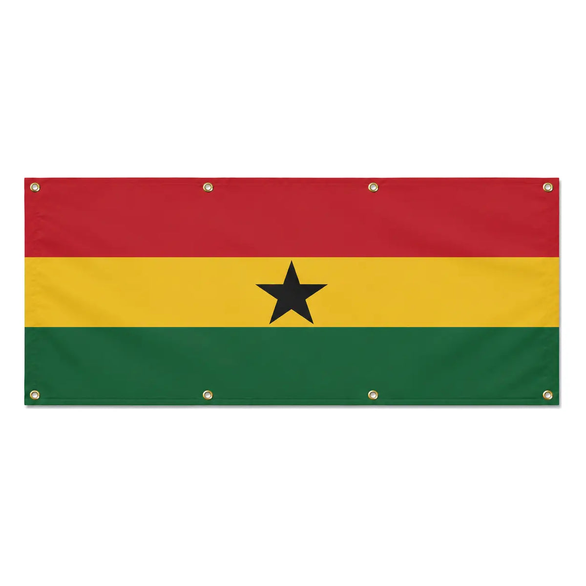 Drapeau ghana polyester résistant œillets usage extérieur