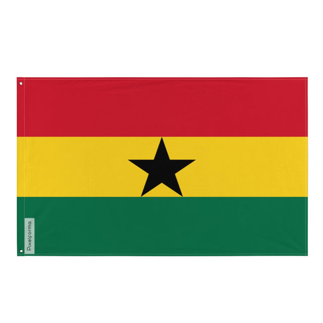 Drapeau du Ghana en plusieurs tailles 100 % polyester Imprimer avec Double ourlet - Pixelforma