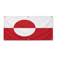 Drapeau groenland polyester résistant avec œillets robustes