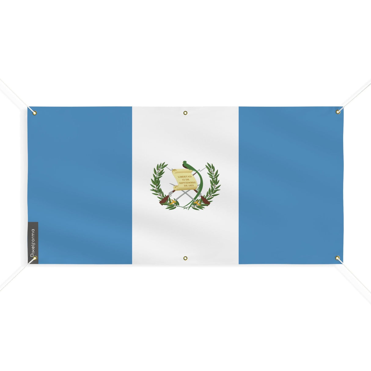 Drapeau du Guatemala 6 Oeillets en plusieurs tailles - Pixelforma