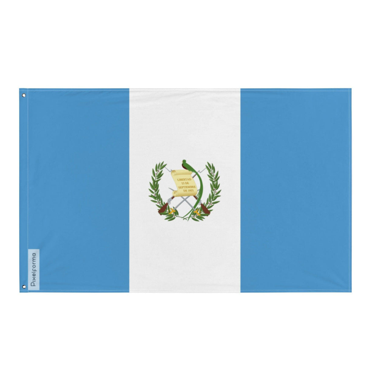 Drapeau du Guatemala en plusieurs tailles 100 % polyester Imprimer avec Double ourlet - Pixelforma