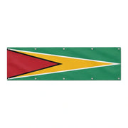 Drapeau du Guyana grand format XL en polyester avec dix œillets