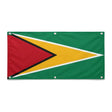 Drapeau guyana polyester résistant pour extérieur durable