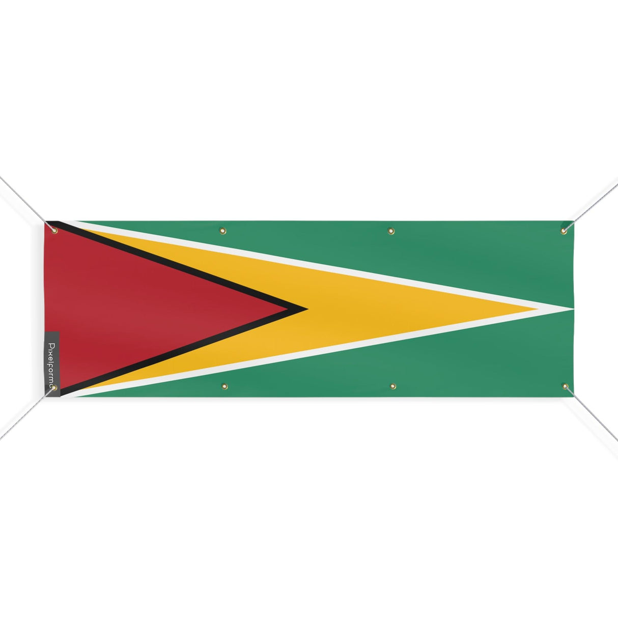 Drapeau du Guyana 8 Oeillets en plusieurs tailles - Pixelforma 