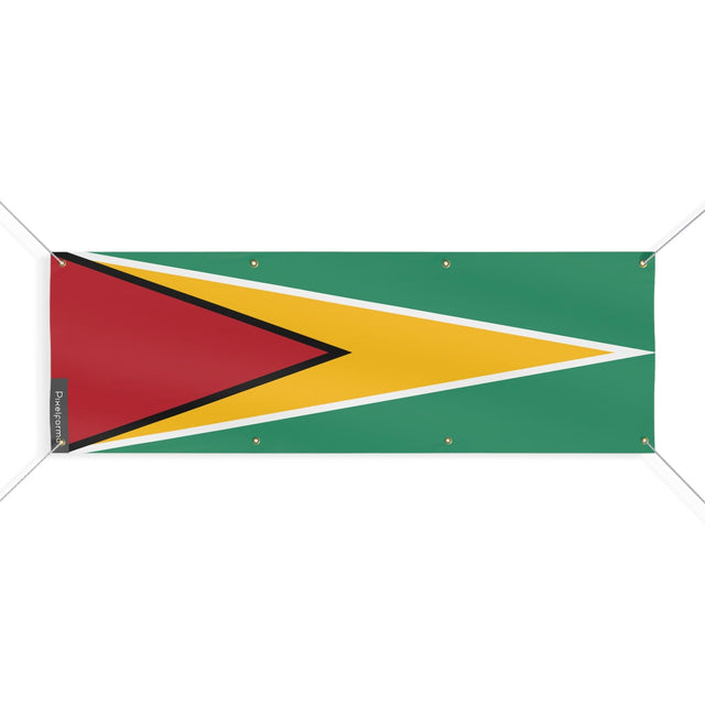 Drapeau du Guyana 8 Oeillets en plusieurs tailles - Pixelforma 