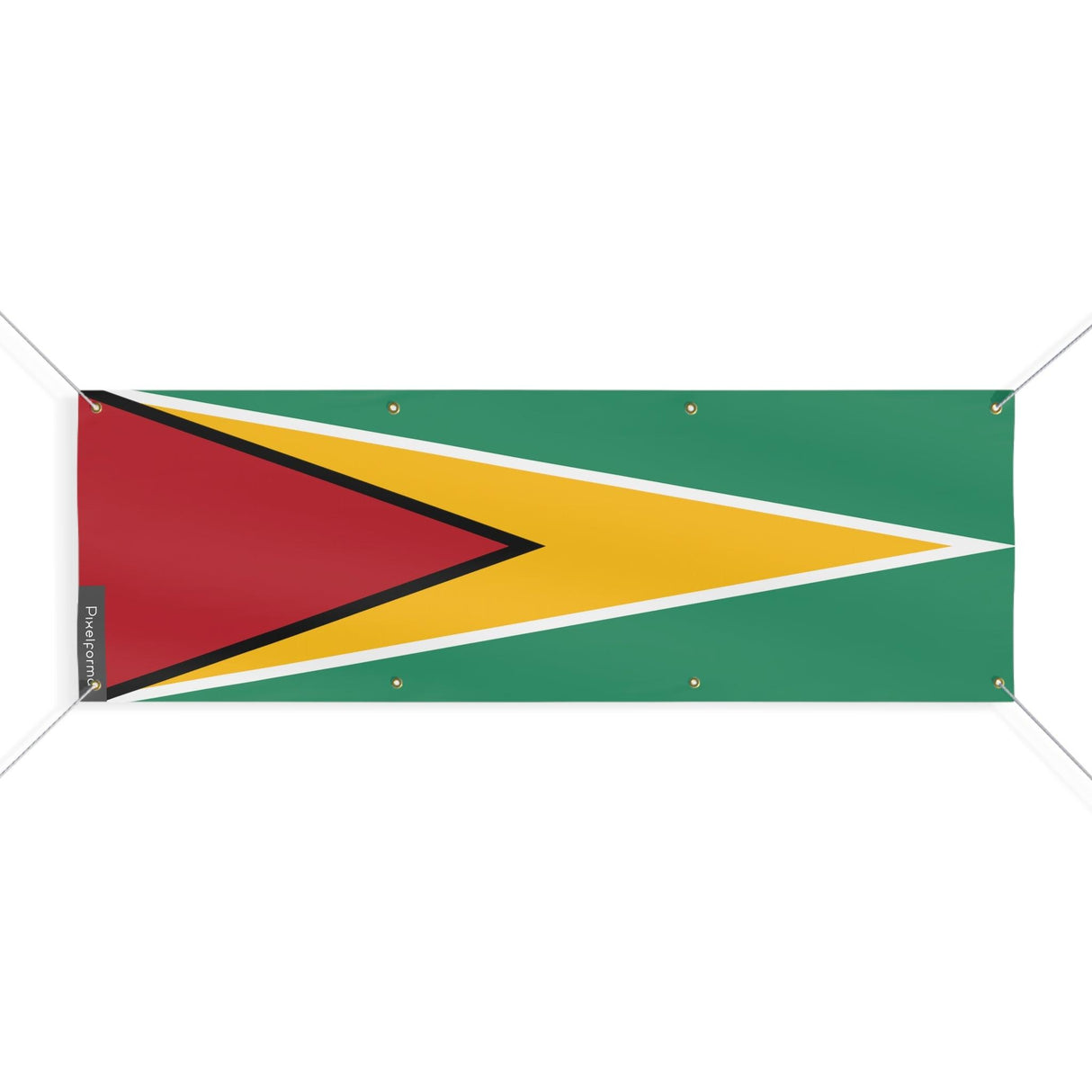 Drapeau du Guyana 8 Oeillets en plusieurs tailles - Pixelforma