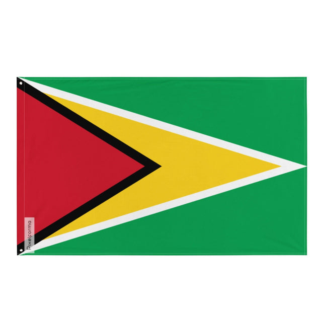 Drapeau du Guyana en plusieurs tailles 100 % polyester Imprimer avec Double ourlet - Pixelforma