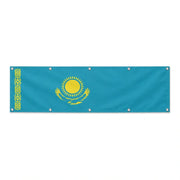 Drapeau du Kazakhstan grand format XL en polyester avec dix œillets
