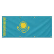 Drapeau kazakhstan en polyester résistant pour extérieur