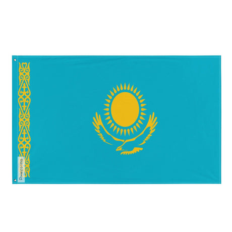 Drapeau du Kazakhstan en plusieurs tailles 100 % polyester Imprimer avec Double ourlet - Pixelforma