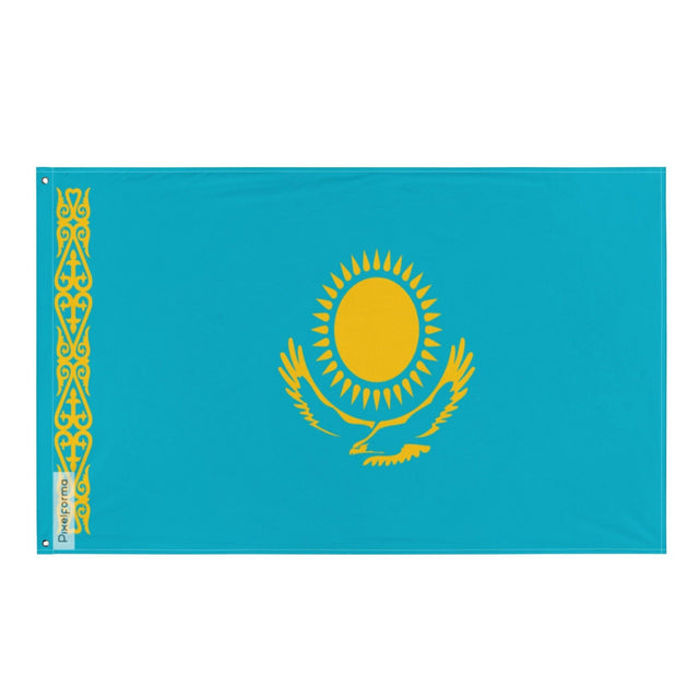 Drapeau du Kazakhstan en plusieurs tailles 100 % polyester Imprimer avec Double ourlet - Pixelforma