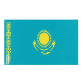 Drapeau du Kazakhstan officiel en plusieurs tailles 100 % polyester Imprimer avec Double ourlet - Pixelforma