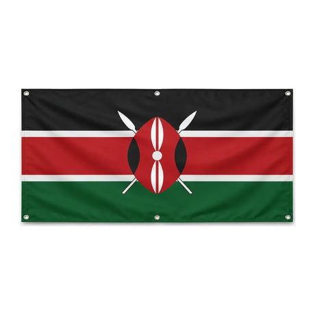 Drapeau kenya polyester résistant avec œillets solides
