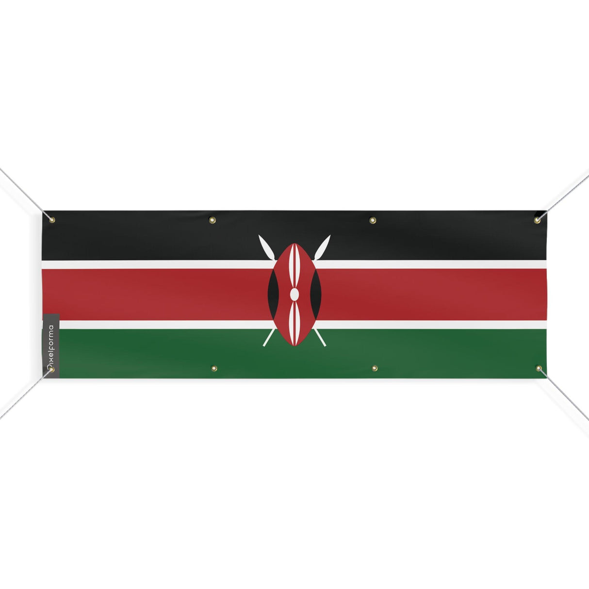 Drapeau du Kenya 8 Oeillets en plusieurs tailles - Pixelforma